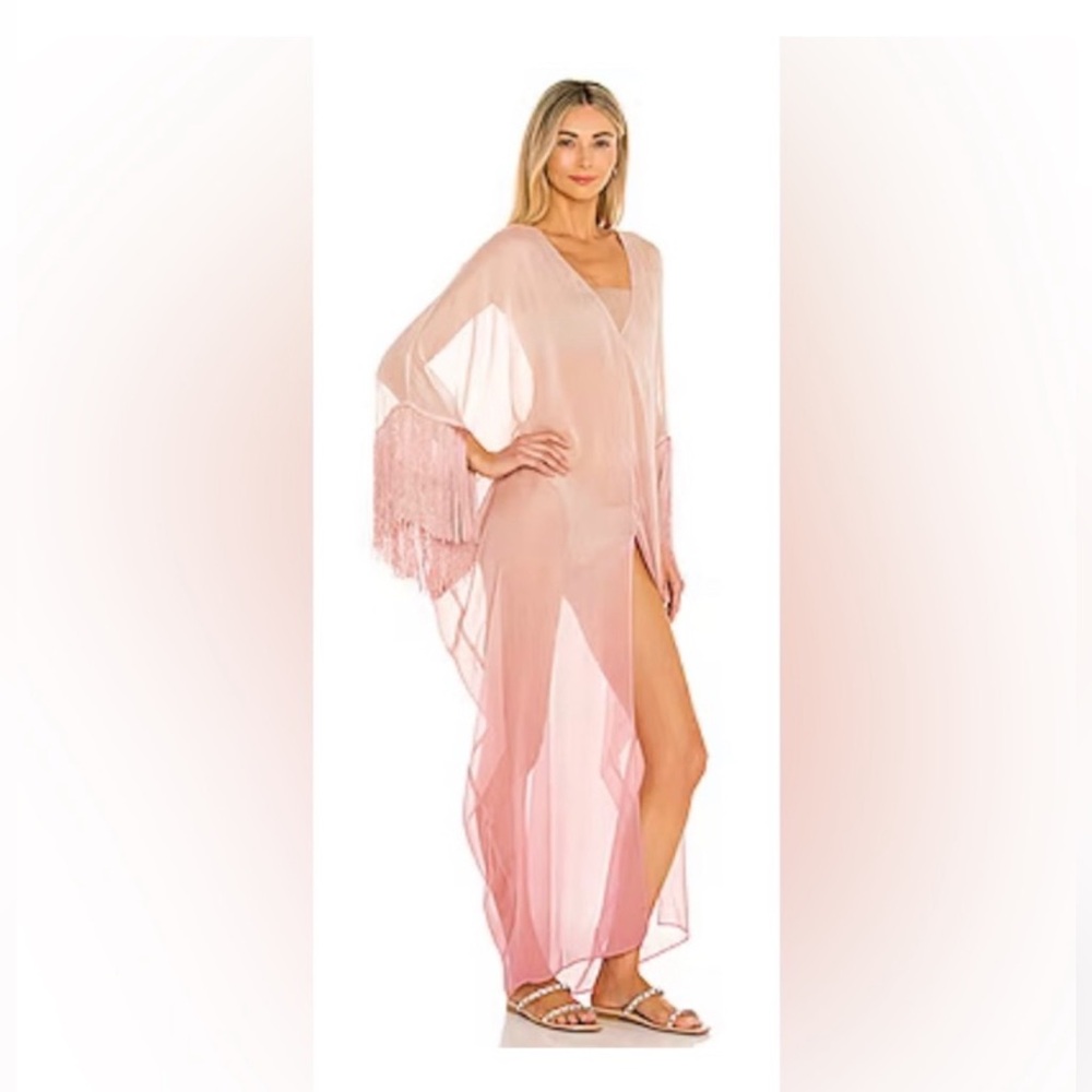 Michael Costello Pink Sheer Swim Coverup